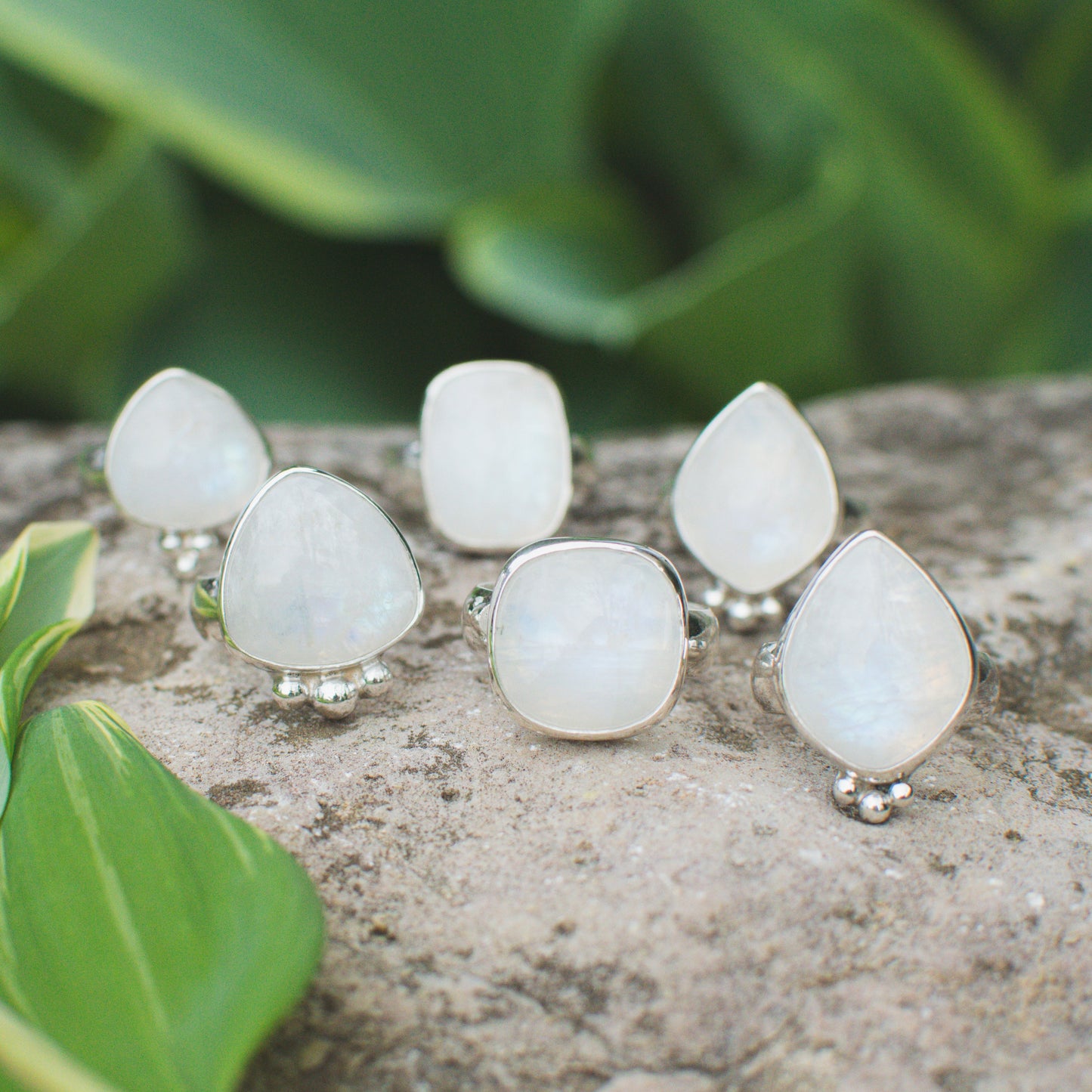 Rainbow Moonstone Ring (Size 7)