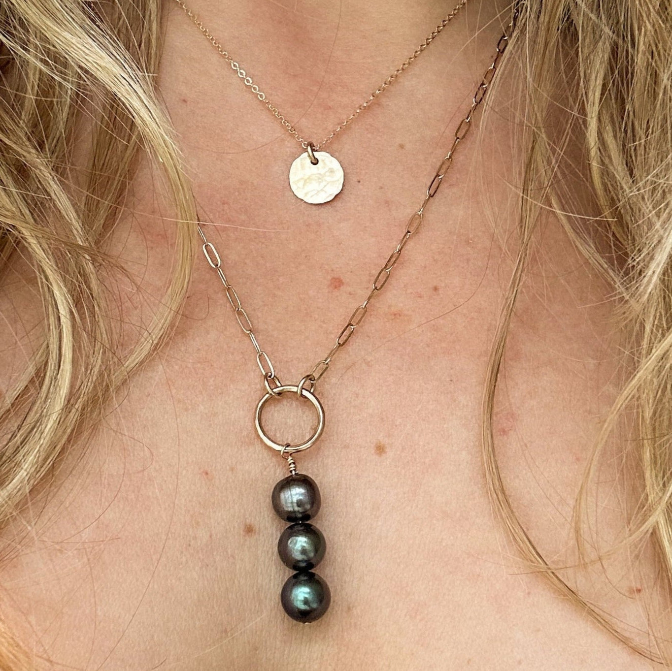 Peacock Pearl Drop Necklace