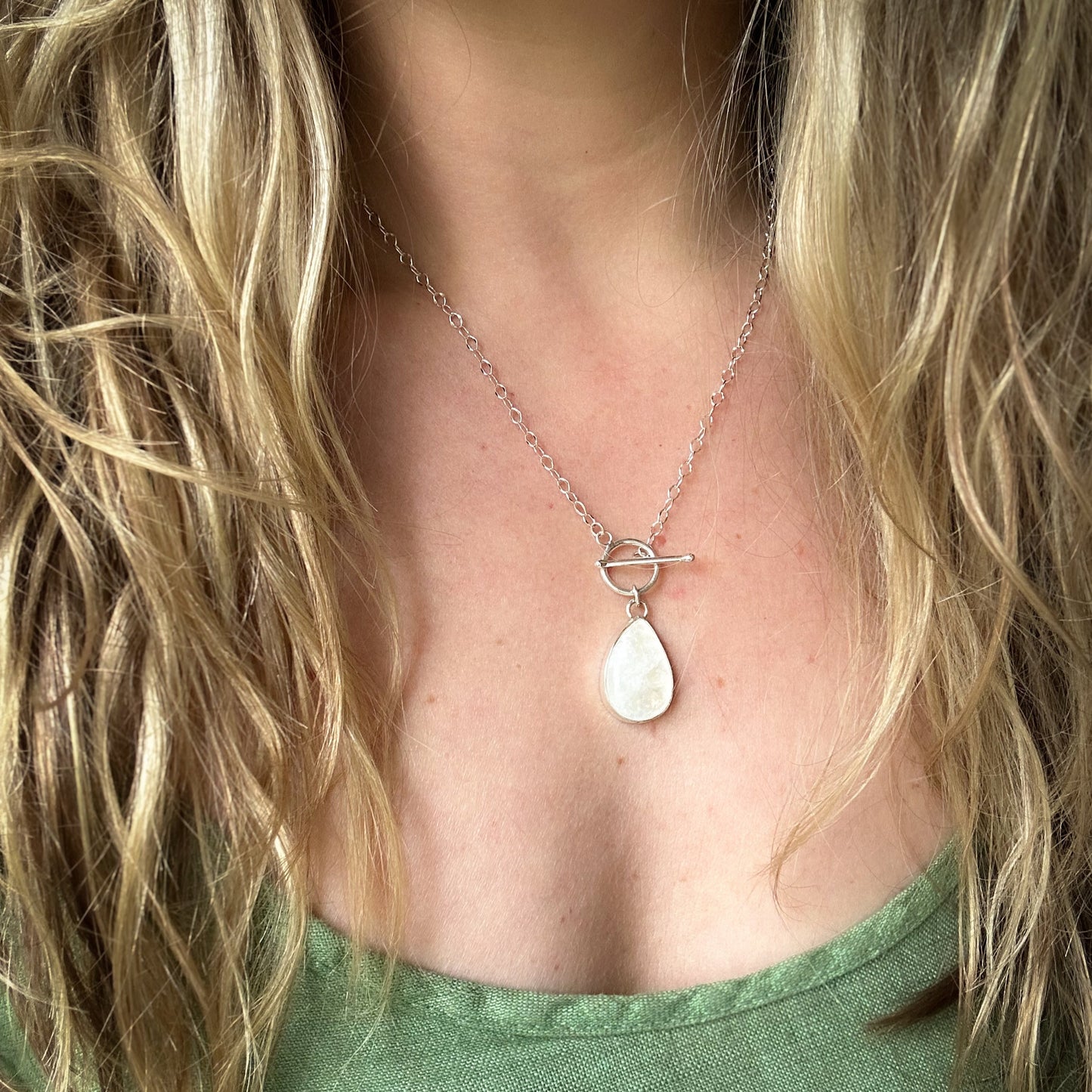 Moonstone Toggle Necklace