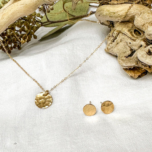 Tiny Hammered Dot Necklace