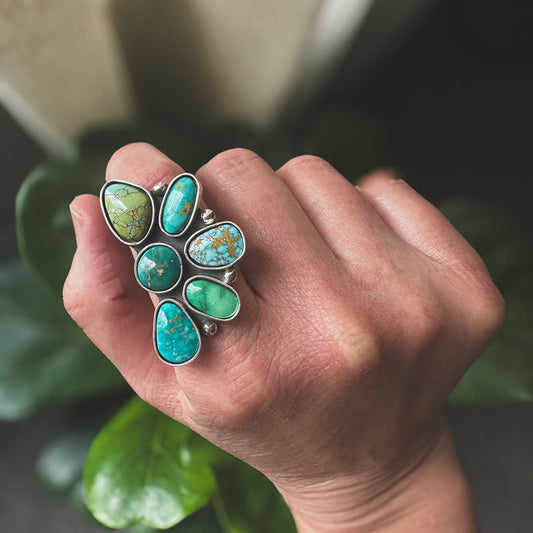 Turquoise Wild Flora Ring - Finish To Size