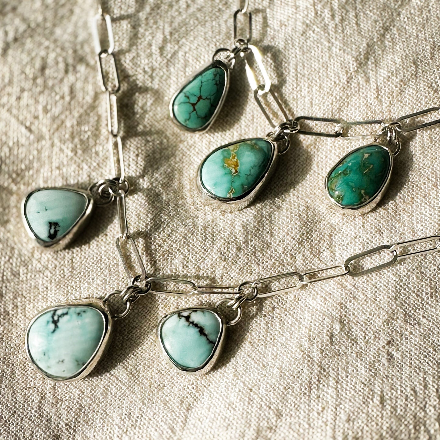 Mixed Turquoise Drop Necklace