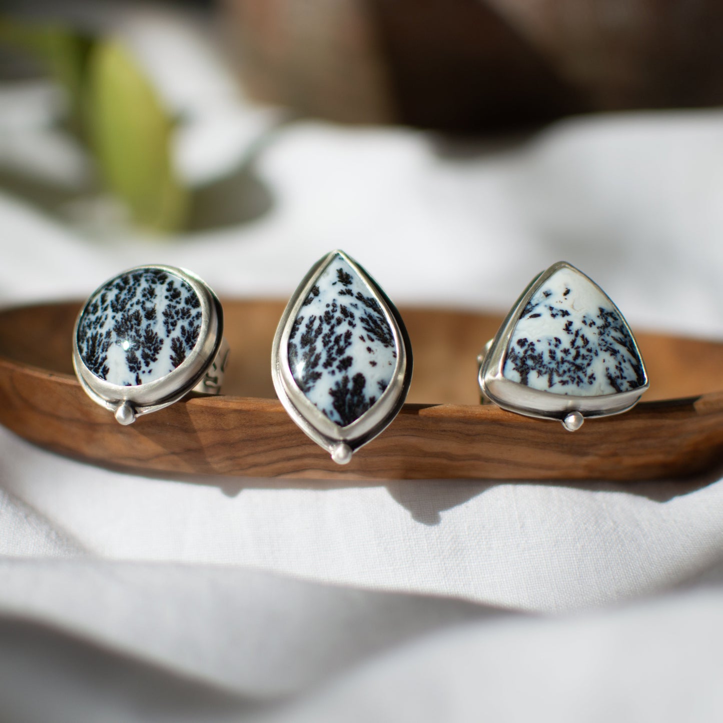 Dendritic Agate Cypress Ring No. 2 (Sz.8.25)