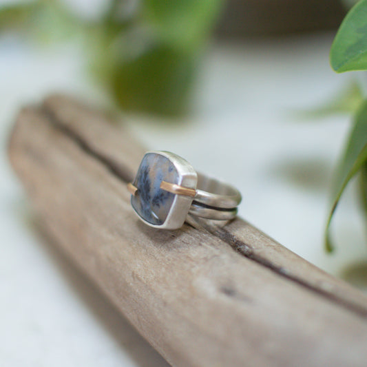 Mixed Metal Prong Ring No. 3 (Sz 7)