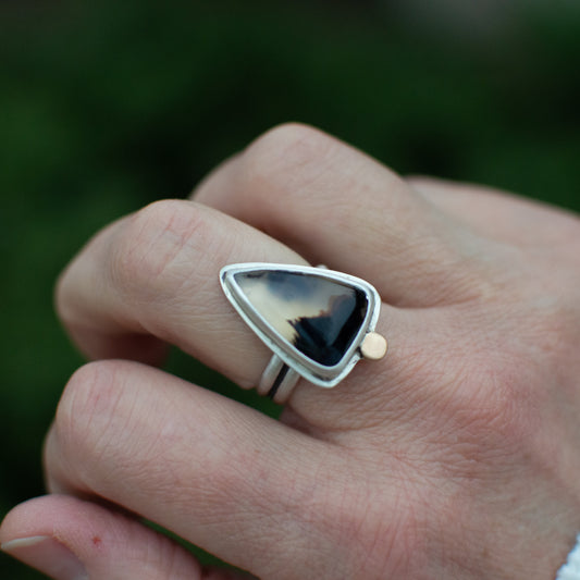 Triangle Agate Ring (Size 10)