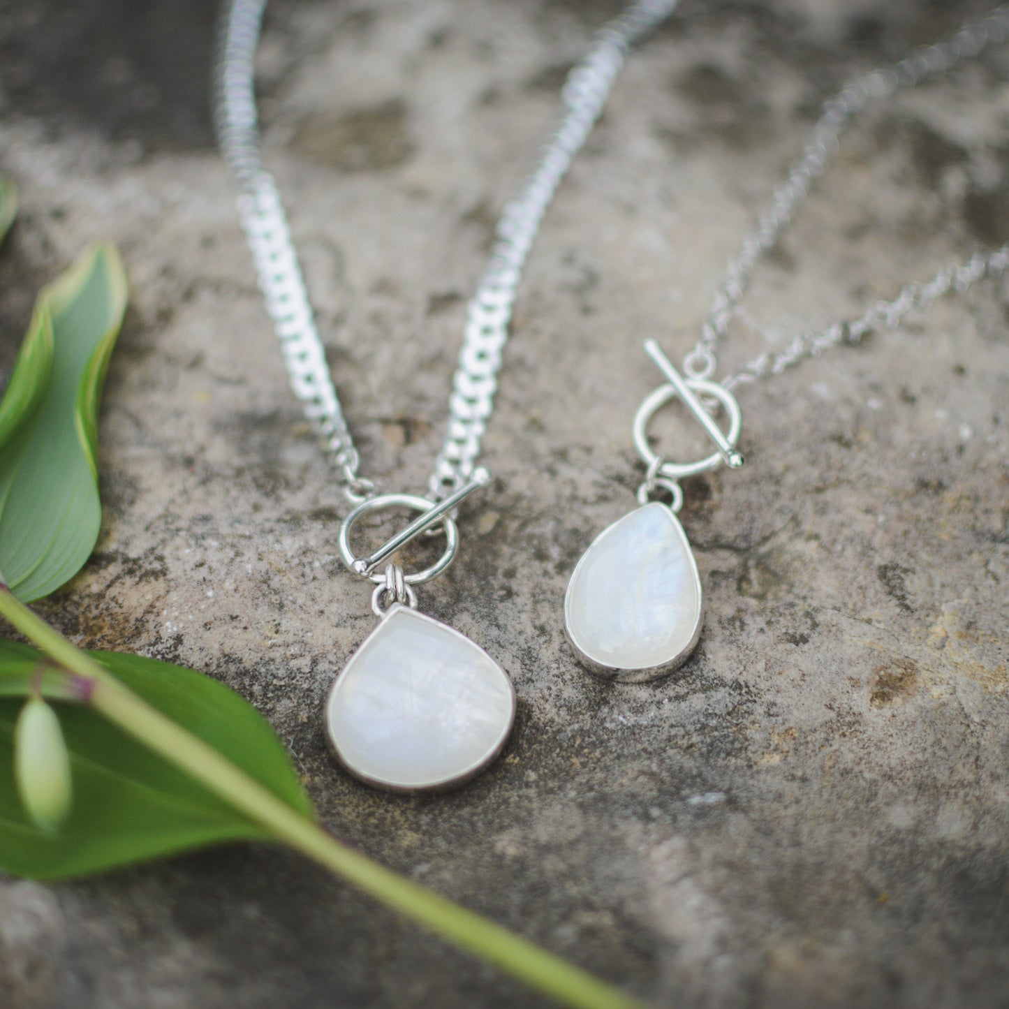 Moonstone Toggle Necklace