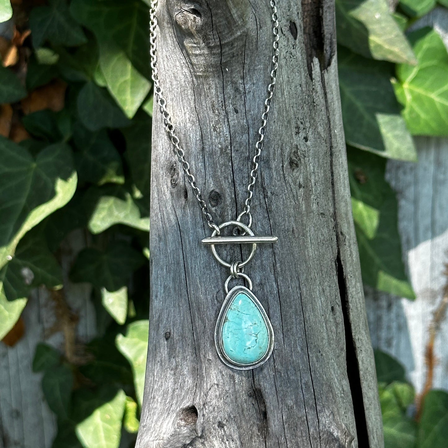 Royston Turquoise Teardrop Toggle Necklace No.1