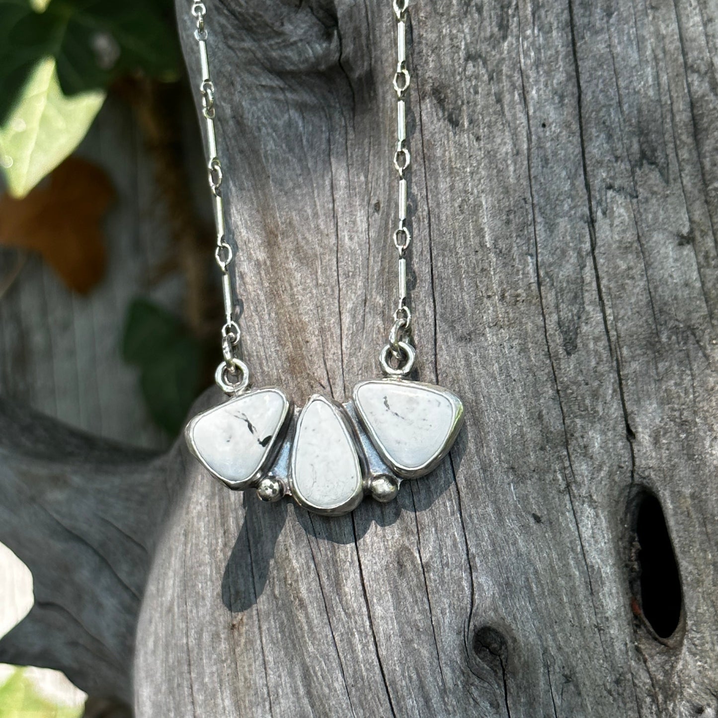 White Buffalo Trio Necklace