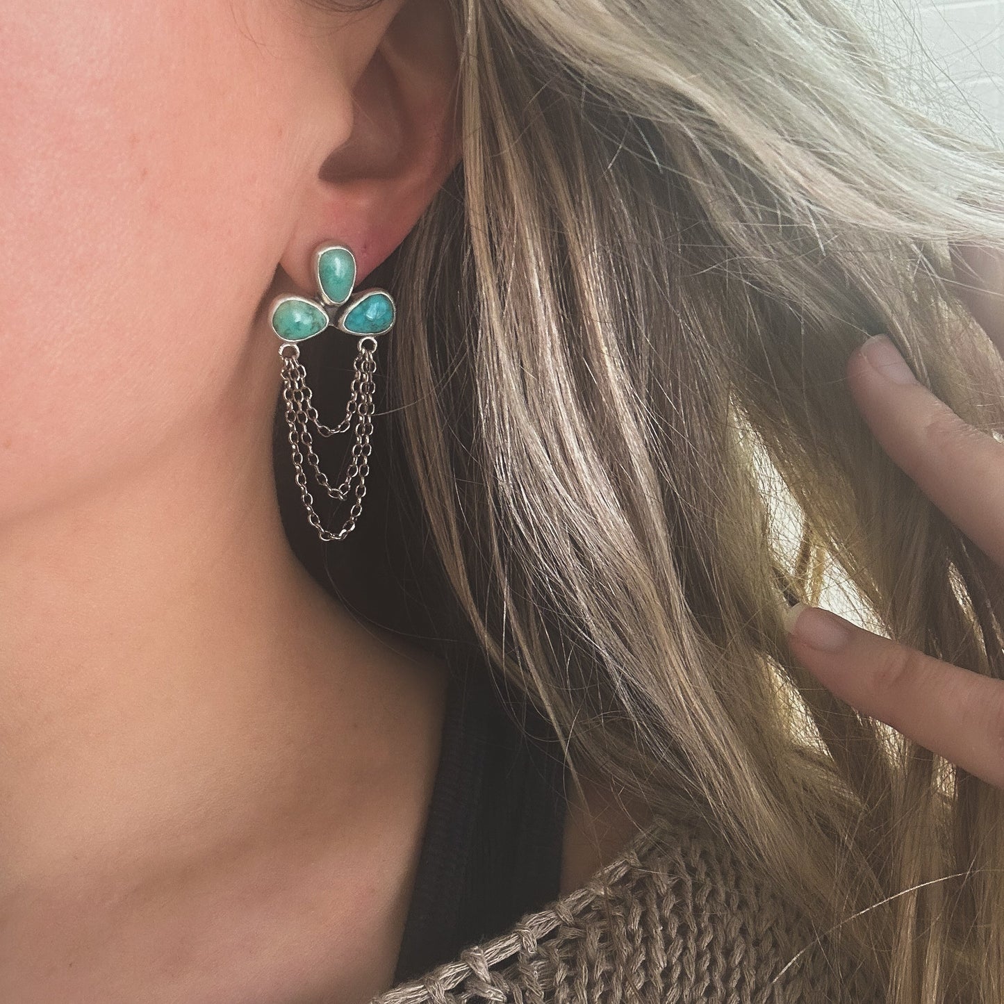 Carico Lake Turquoise Cascade Earrings