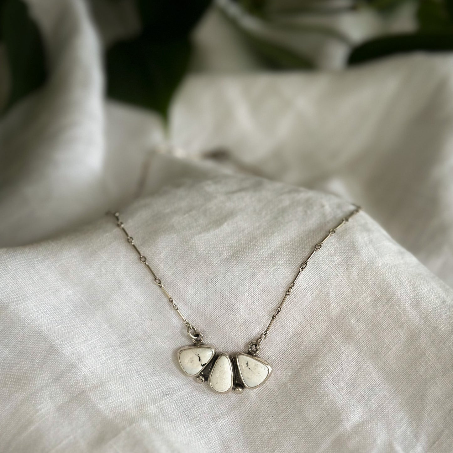 White Buffalo Trio Necklace