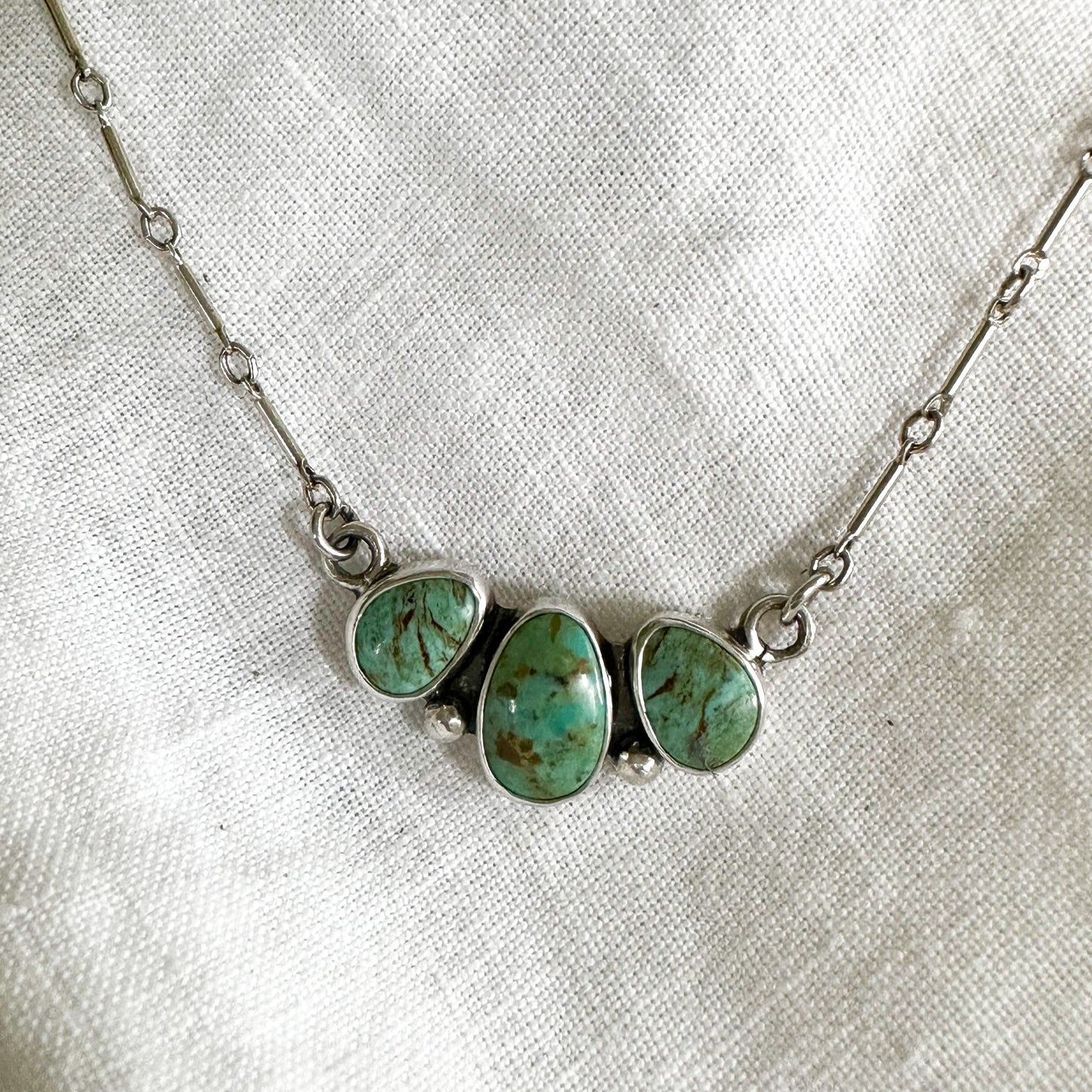 Kingman Turquoise Trio Necklace No.1