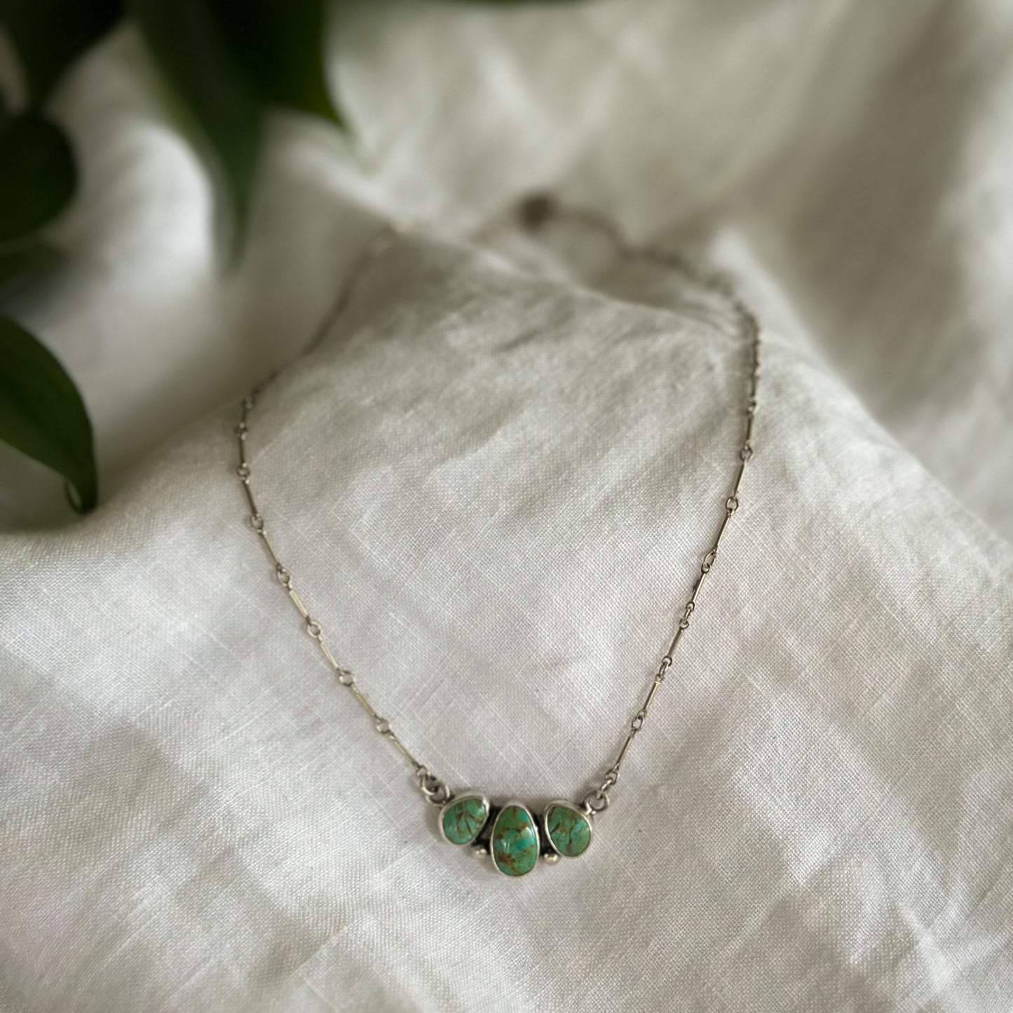 Kingman Turquoise Trio Necklace No.1