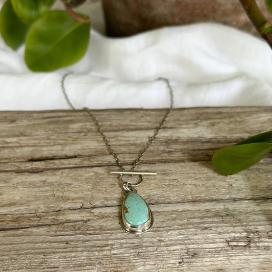Royston Turquoise Teardrop Toggle Necklace No.2