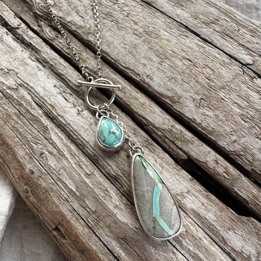 Double Turquoise Toggle Necklace