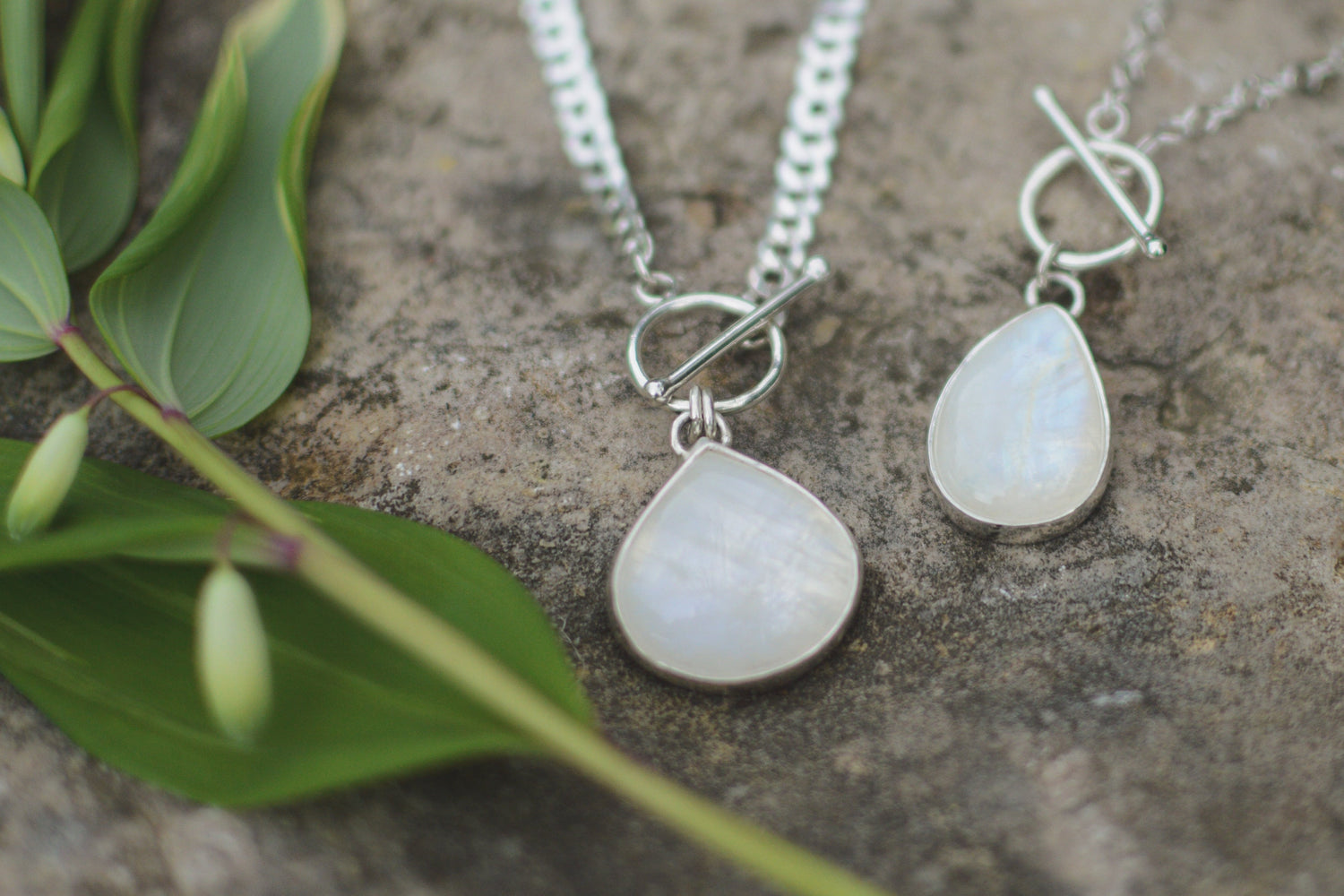 Turquoise and Opal Pendant Necklaces in Sterling Silver