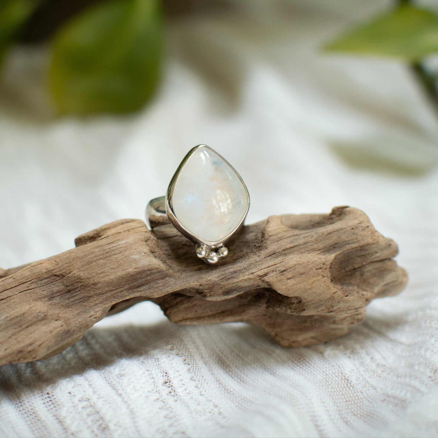 Rainbow Moonstone Ring (Size 7.5)