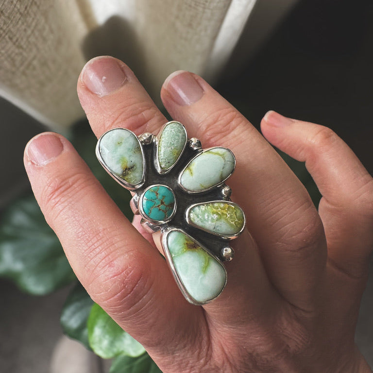 Palomino Turquoise Wild Flora Ring (Size 7.25)