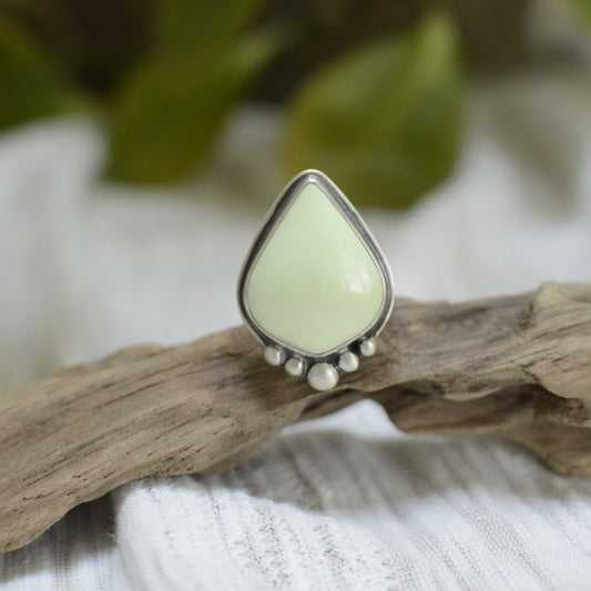 Lemon Chrysoprase Ring (Size 6.75)