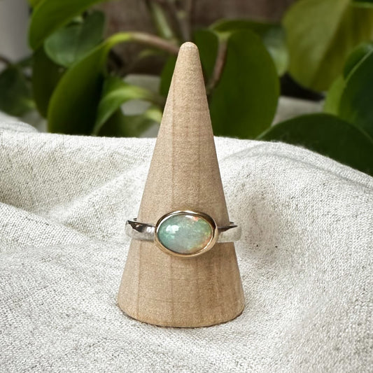 Mixed Metal Ethiopian Opal Ring No. 2 (Size 6.5)