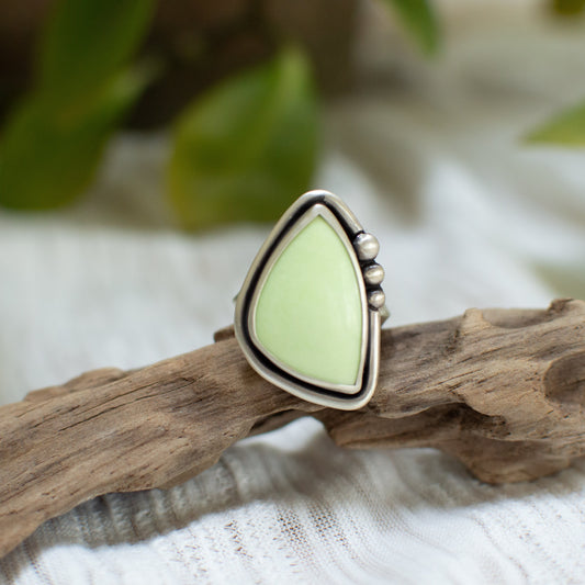 Lemon Chrysoprase Ring (Size 10)