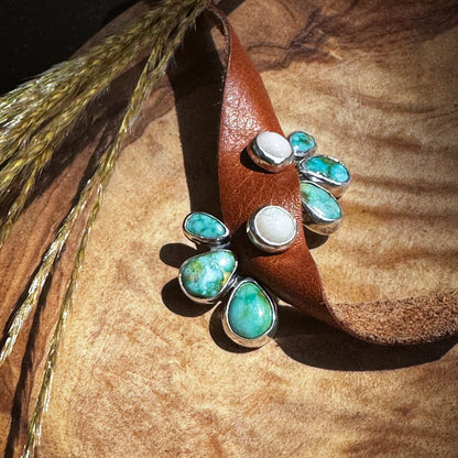 Sonoran Mountain Turquoise and Opal Ear Jackets