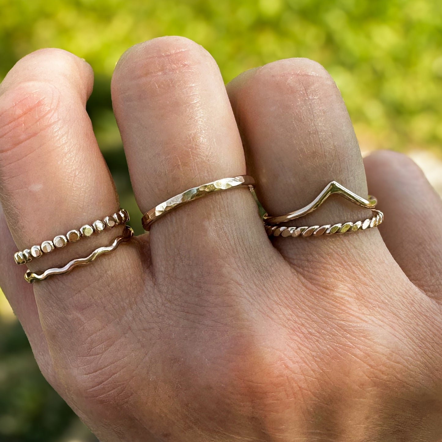 Hammered Stacking Ring