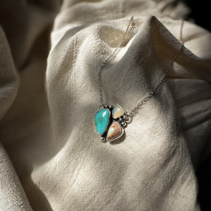 Double Opal Turquoise Necklace