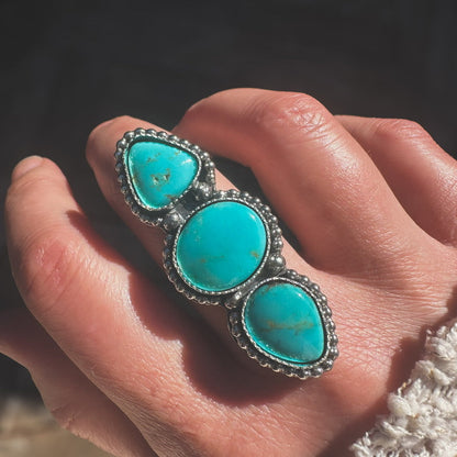 Cloud Chaser Turquoise Tidepool Ring ~ Finish To Size