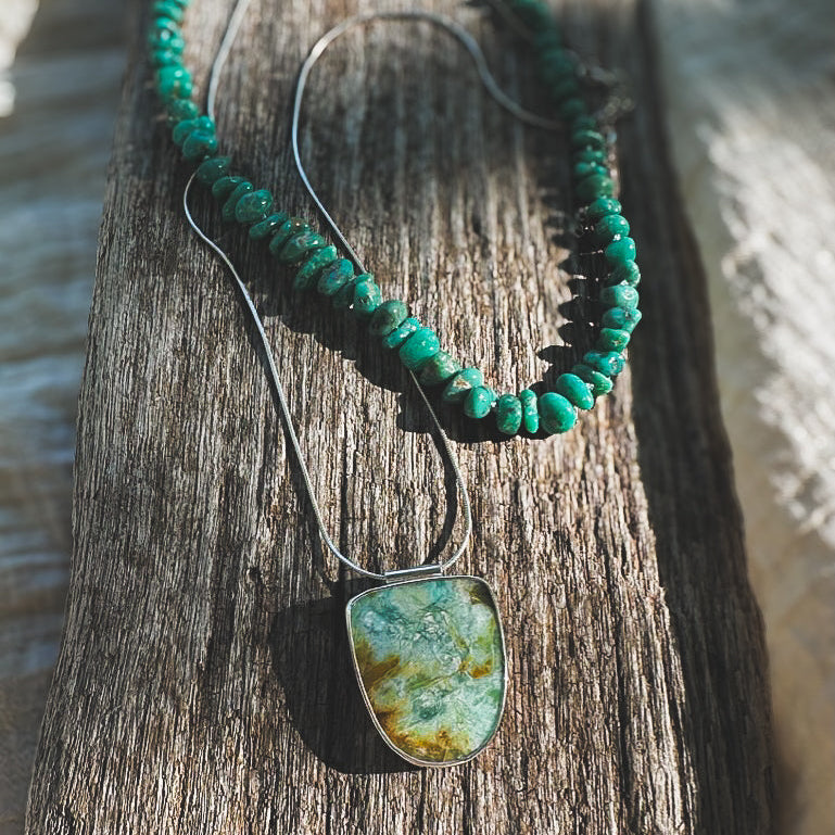 Opalized Wood Pendant Necklace