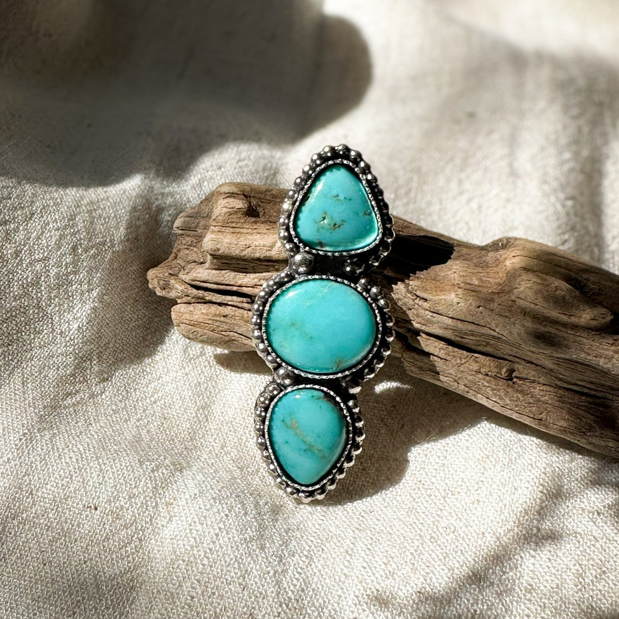 Cloud Chaser Turquoise Tidepool Ring ~ Finish To Size