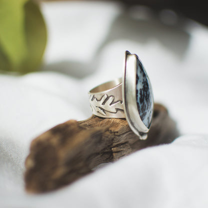 Dendritic Agate Cypress Ring No. 2 (Sz.8.25)