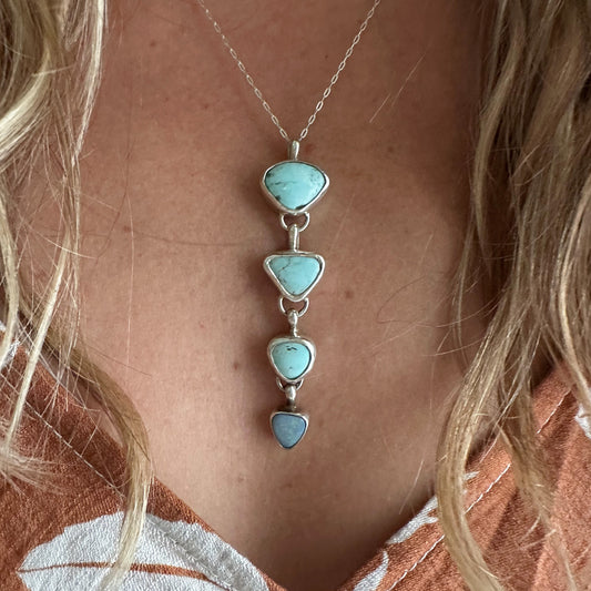 Natural Dry Creek Turquoise Cascade Necklace