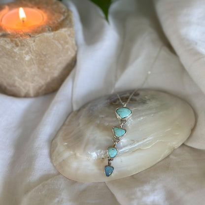 Natural Dry Creek Turquoise Cascade Necklace