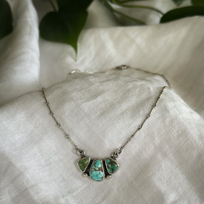 Mixed Turquoise Trio Necklace