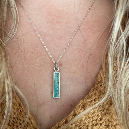 Kingman Turquoise Bar Necklace No.2