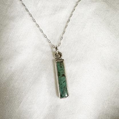 Kingman Turquoise Bar Necklace No.2