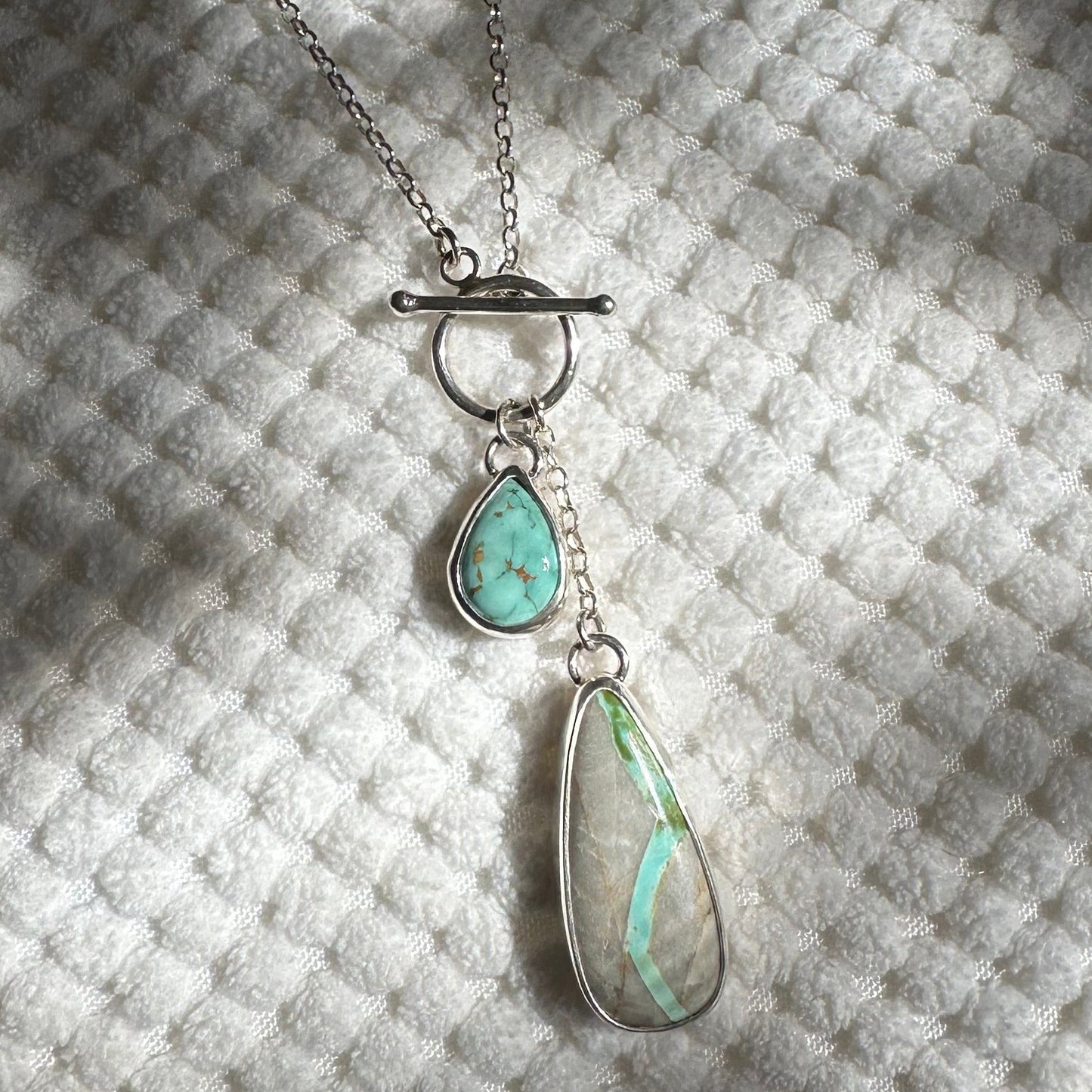 Double Turquoise Toggle Necklace