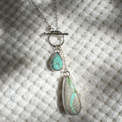 Double Turquoise Toggle Necklace
