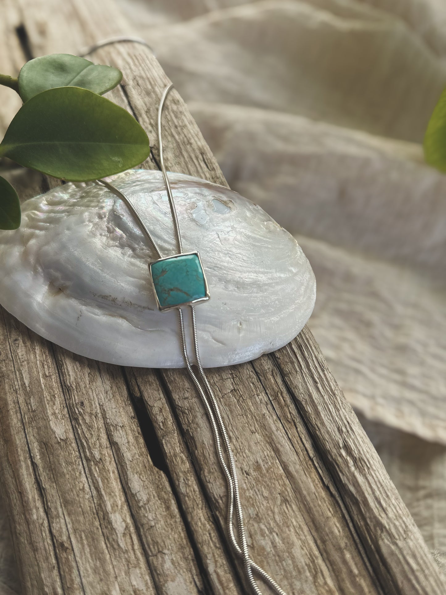 Square Royston Turquoise Bolo