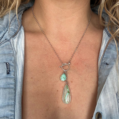 Double Turquoise Toggle Necklace