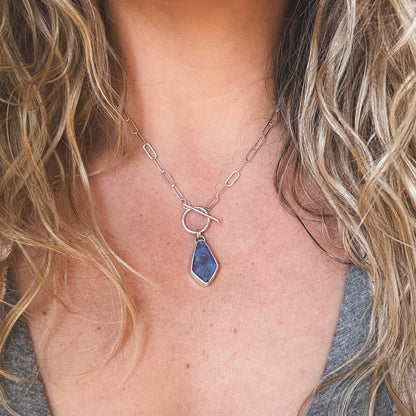 Diamond Opal Toggle Necklace