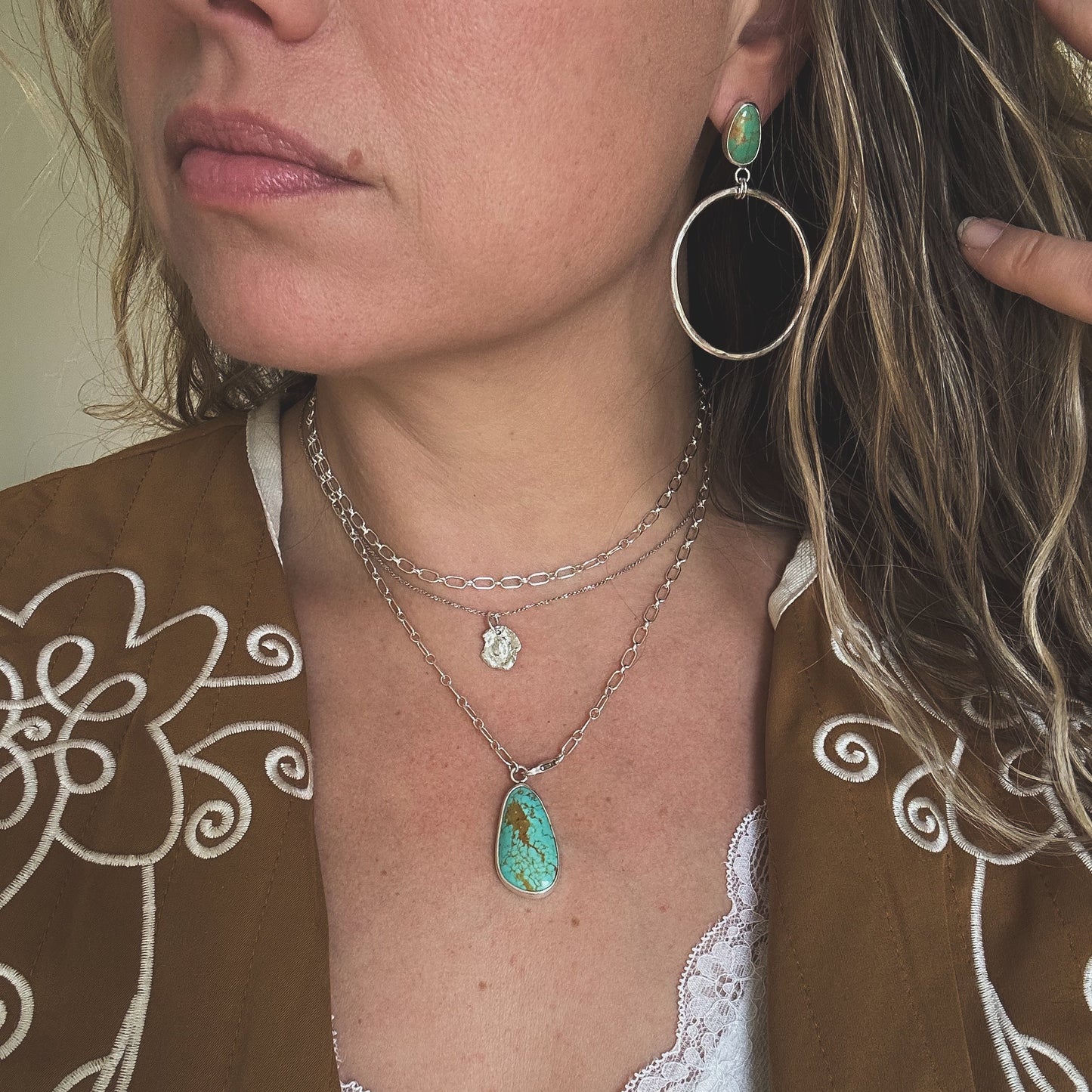 Kingman Turquoise Adjustable Necklace