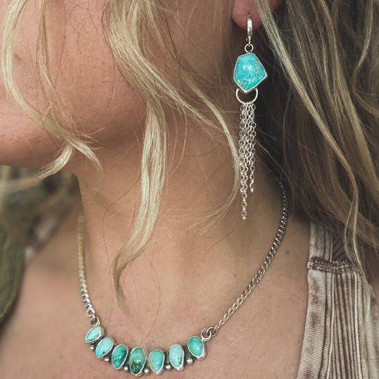 Lone Mountain Turquoise Mist Earrings No 3