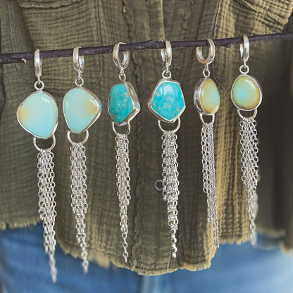 Lone Mountain Turquoise Mist Earrings No 3