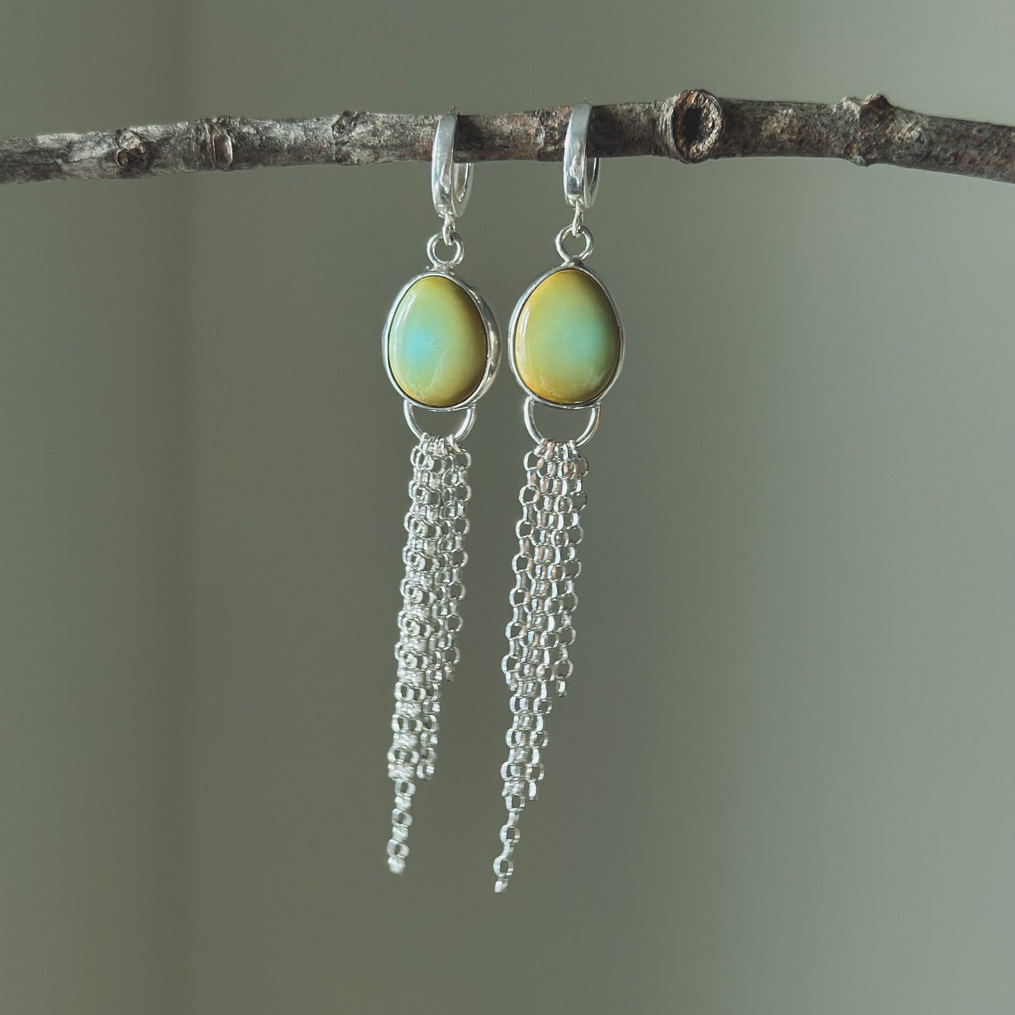 Lone Mountain Turquoise Mist Earrings No 1