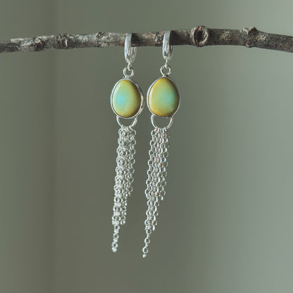 Lone Mountain Turquoise Mist Earrings No 1