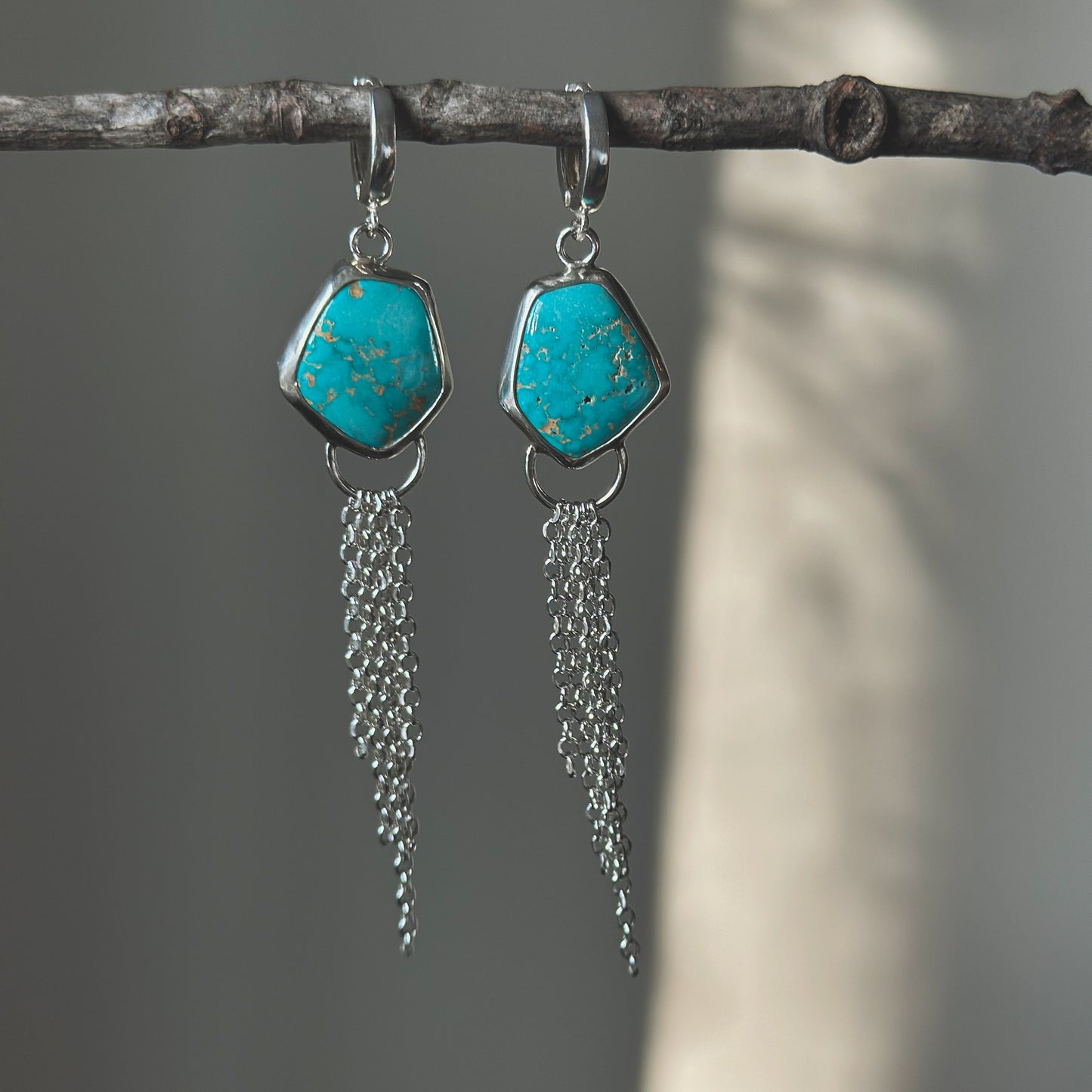 Lone Mountain Turquoise Mist Earrings No 3