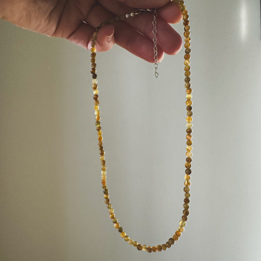 Yellow Tiger's Eye Beaded Necklace
