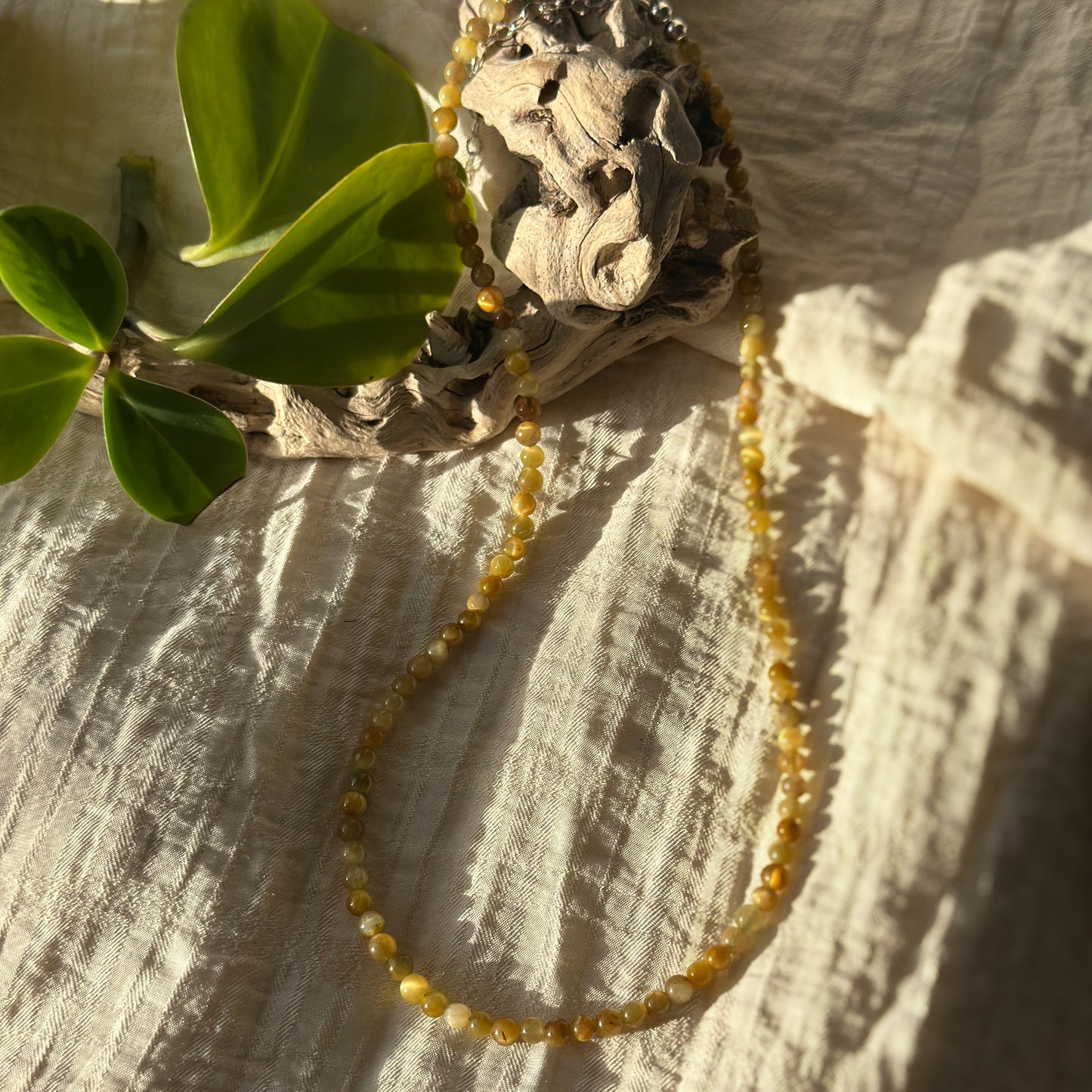 Yellow Tiger's Eye Beaded Necklace