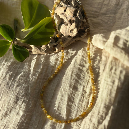 Yellow Tiger's Eye Beaded Necklace